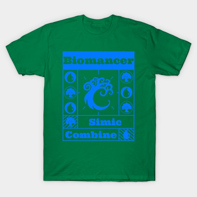 Simic Combine | Biomancer| MTG Guild Blue on Green EXP Design T-Shirt by ChristophZombie